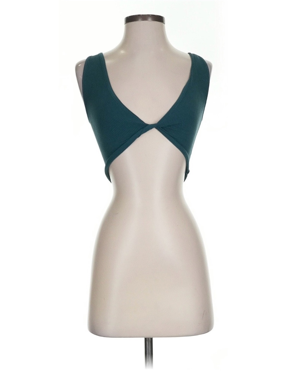Out From Under Teal Green Twist Crop Top - Size XS/S